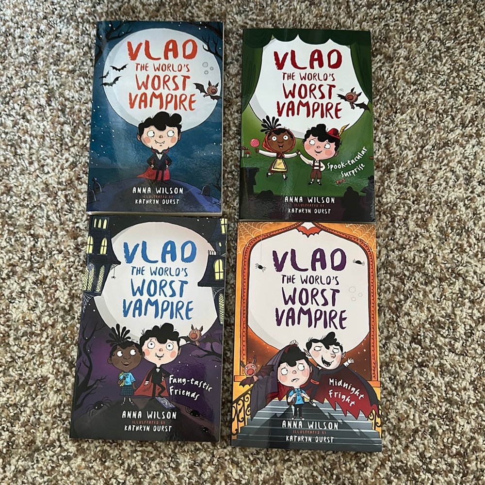 Set of 4 Vlad The Worlds Worst Vampire Chapter Books